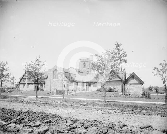 St. Mary's Church, side view, Walkerville, Ont., between 1905 and 1915. Creator: Unknown.