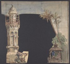 Design for a Stage Set at the Opéra, Paris, 1830-90. Creator: Eugene Ciceri.