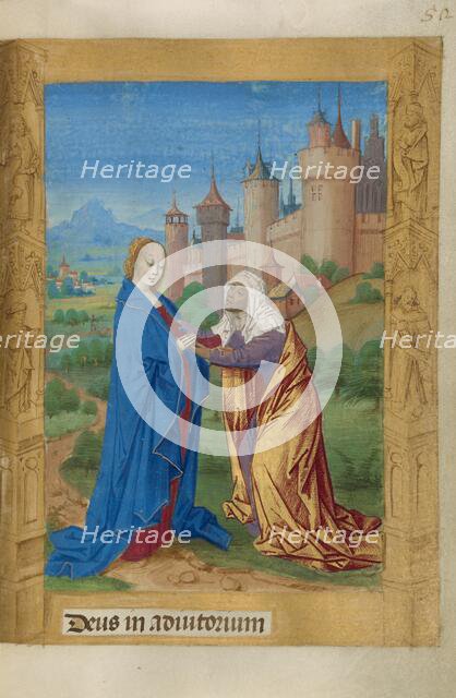 The Visitation; Book of Hours, 1478. Creator: Master of Guillaume Lambert.