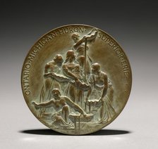 Medal: Ontario Sends Greetings to the Sea (reverse), 1800s-1900s. Creator: Lorado Taft (American, 1860-1936).