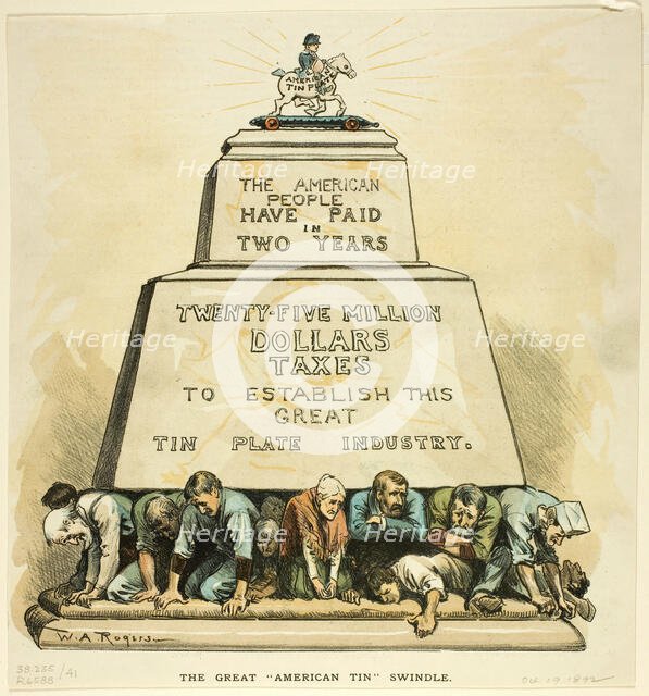The Great American Tin Swindle, published October 19, 1892. Creator: William Allen Rogers.