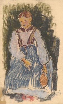 Girl with a jug, around 1930. Creator: Zolo Palugyay.