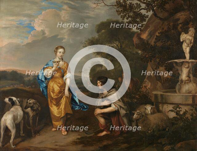 Double portrait of a young couple as Granida and Daiphilo, c.1640-c.1670. Creator: Jan Mytens.