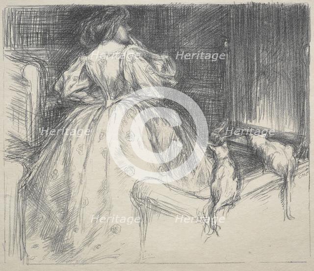 The Fantastic Dress, 1890. Creator: Charles Hasslewood Shannon (British, 1863-1937).