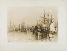 The Inner Harbor, Gloucester, 1883. Creator: Stephen Parrish.