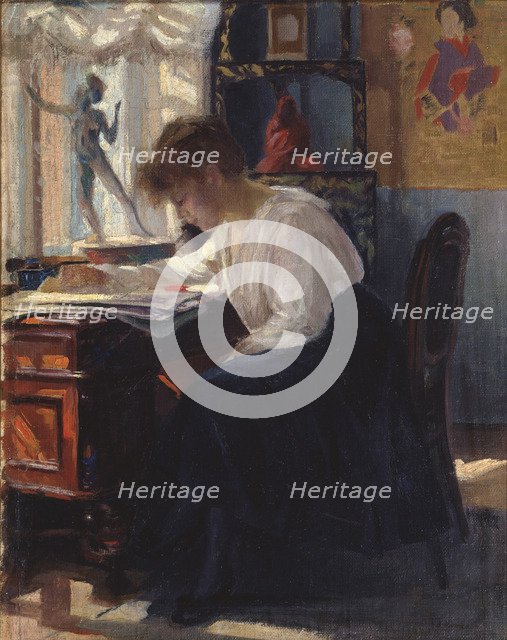 In a study. Artist: Vinogradov, Sergei Arsenyevich (1869-1938)