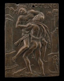 Hercules and Antaeus, early 16th century. Creator: Ulocrino.