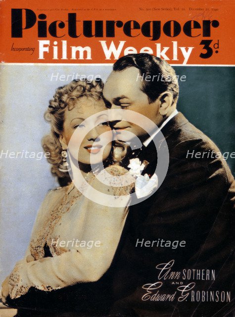 Ann Sothern (1909-2001) and Edward G. Robinson ( 1893-1964), actors, 1940. Artist: Unknown