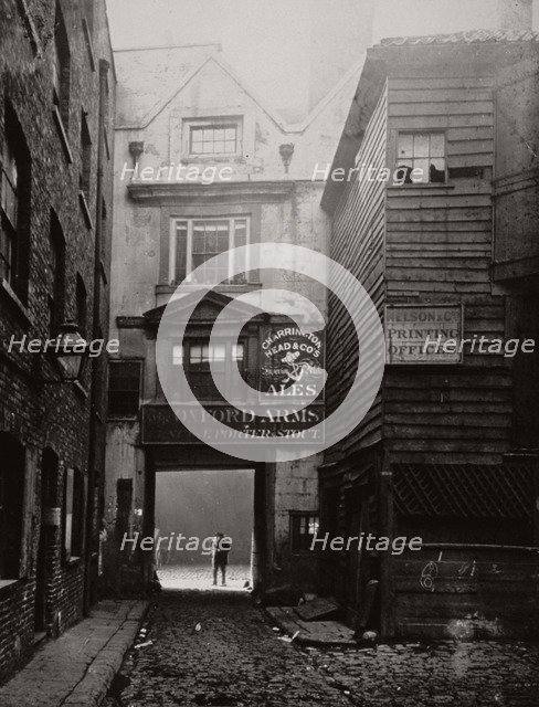 View of the gateway to the Oxford Arms Inn, Warwick Lane, City of London, 1875. Artist: Society for Photographing the Relics of Old London