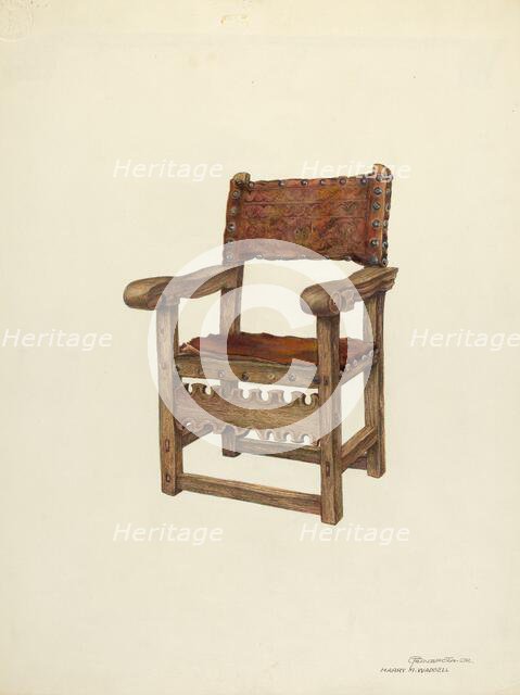 Arm Chair (Ecclesiastical), 1937/1940. Creator: Gerald Transpota.
