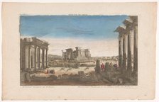 View of the ruins of Monuments in Palmyra seen from the northwest side, 1700-1799. Creator: Anon.