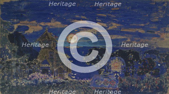 Stage design for the opera Kashchey the Deathless by N. Rimsky-Korsakov, 1902. Artist: Malyutin, Sergei Vasilyevich (1859-1937)