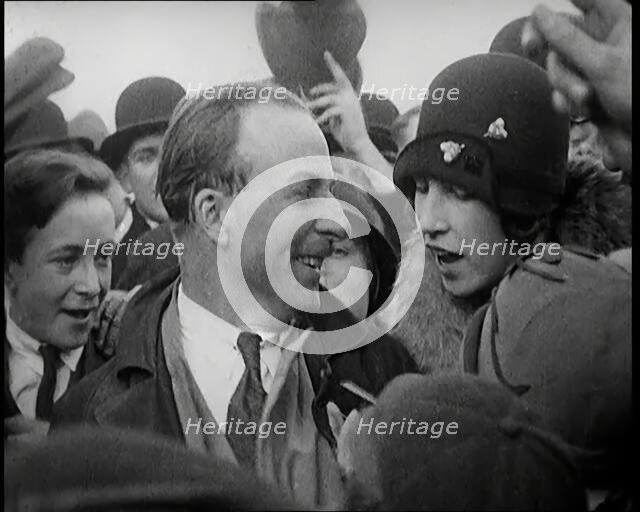 A Large Group of People Greeting Sir Alan Cobham on His Return from Australia, 1926. Creator: British Pathe Ltd.
