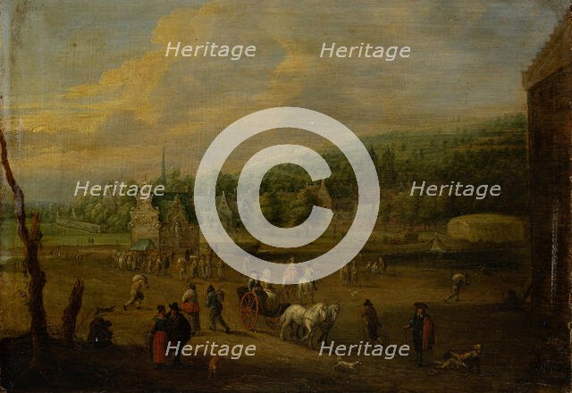 Landscape with Figures, c1685-1690. Creator: Unknown.