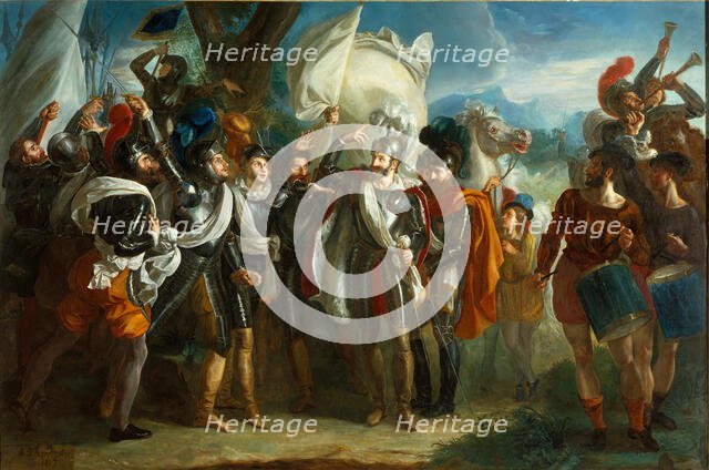 Henry IV at the Battle of Ivry. Creator: Hardivillier, Charles Achille, d' (1795-after 1835).