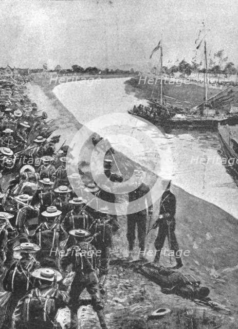 'The Trouble in China, 1900-1901: The Bluejackets on their way to Tientsin', (1901).  Creator: Unknown.