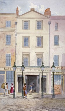View of the Adelphi Theatre, Strand, Westminster, London, c1830. Artist: Anon