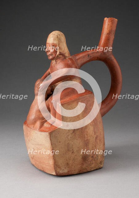 Handle Spout Vessel Depicting Oral Sex, 100 B.C./A.D. 500. Creator: Unknown.