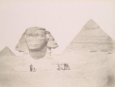 Pyramides et le Sphinx, 1860s-70s, printed ca. 1870. Creator: Felix Bonfils.