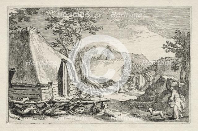 Landscape with Farmhouses, 1613-1614. Creator: Boetius Adams Bolswert (Flemish, 1580-1633).