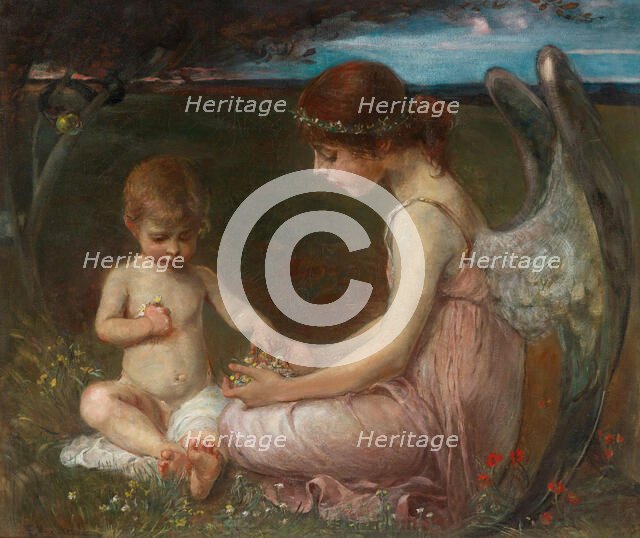 Guardian angel. Creator: Keyser, Emil (1846-1923).