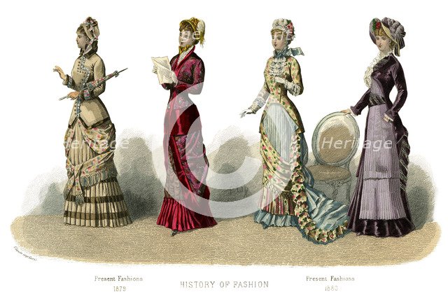 French costume: 'Present Fashions', (1882). Artist: Unknown