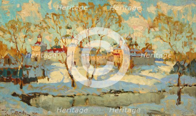 Russian Monastery in Winter.