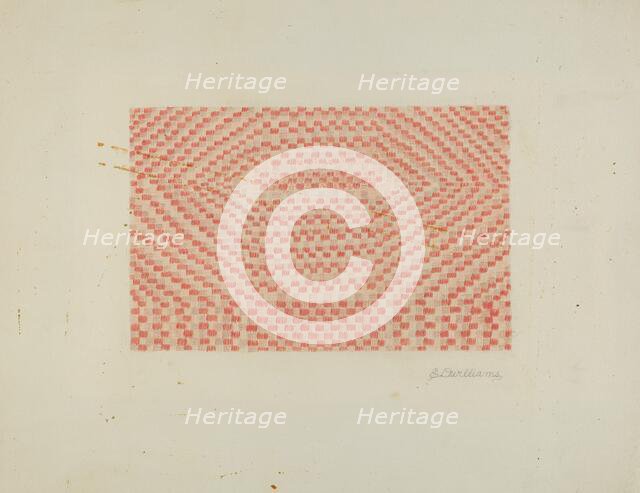 Woolen Coverlet, c. 1941. Creator: Edward D. Williams.