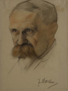 Portrait of Julian Marchlewski (1866-1925), Early 1920s. Artist: Andreev, Nikolai Andreevich (1873-1932)