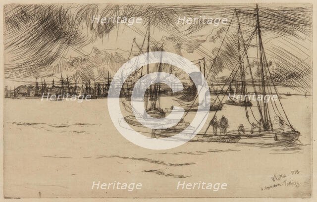 Amsterdam, from the Tolhuis, 1863. Creator: James Abbott McNeill Whistler.