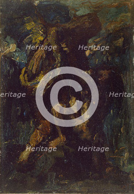 Jacob wrestling with the Angel, 19th century. Artist: Charles S Ricketts.