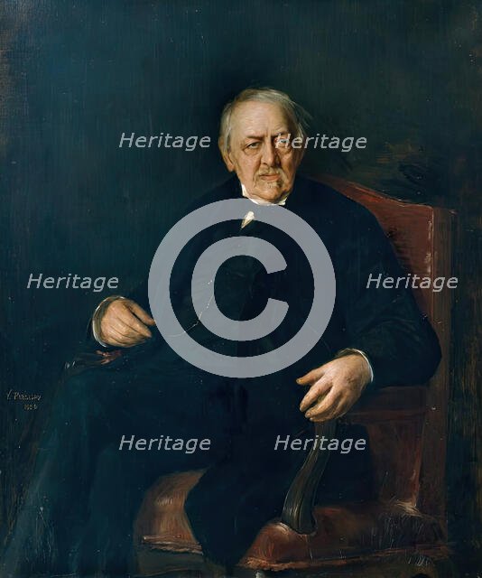 The poet Eduard von Bauernfeld, 1888. Creator: Vilma Parlaghy.