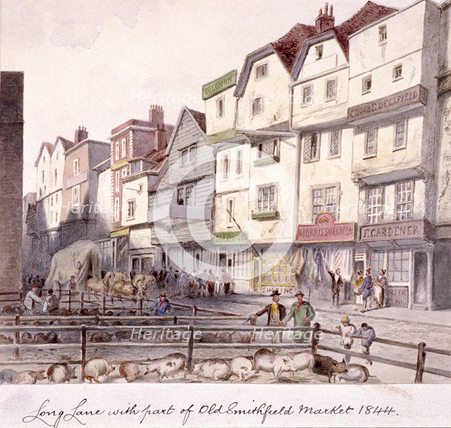 Long Lane, Smithfield, London, 1844. Artist: Anon