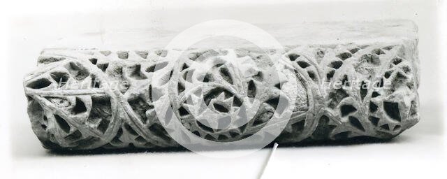 Fragment from a Molding with Scrolling Acanthus Leaves, Egypt, 6th-7th century. Creator: Unknown.