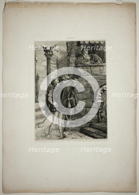Owake! what ho! Brabantio! thieves! thieves!, plate one from Othello, 1844. Creator: Theodore Chasseriau.
