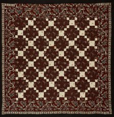 Bedcover (Nine Patch Quilt), United States, 1800/20. Creator: Unknown.