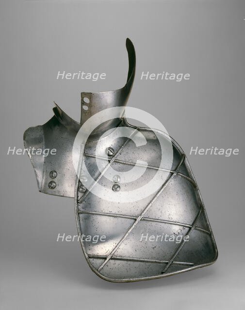 Reinforcing Bevor and Grandguard for the Joust, Augsburg, c. 1560. Creator: Unknown.