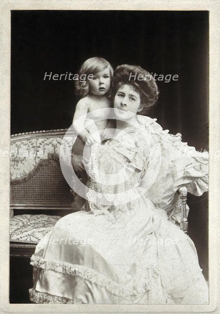 Gwendoline Syrie Maud Wellcome (née Barnardo), Syrie Maugham and Henry Mounteney Wellcome, c1904. Creator: Lambert Weston & Son.