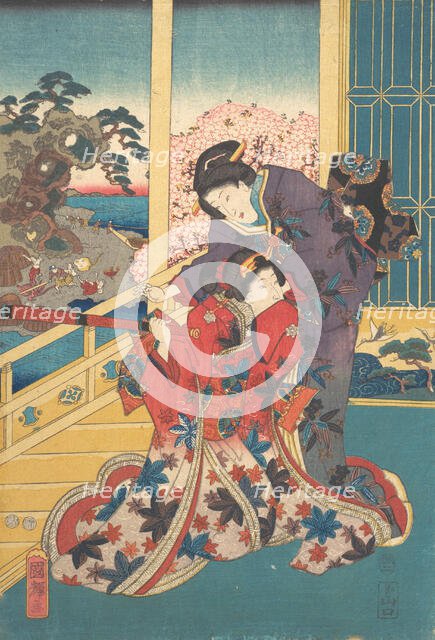 Flower of Akashi (Akashi no hana), 1853. Creator: Utagawa Kuniteru.