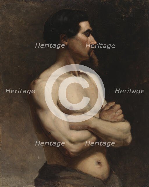 Male Model, Academy Study, 1874-1875. Creator: Albert Edelfelt.