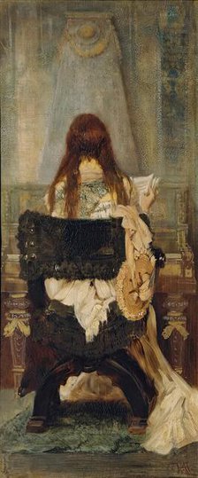 Lady on the spinet, 1871. Creator: Hans Makart.