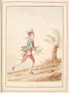 Running Footman of Naples, leaf from 'A Collection of Dresses by David Allan Mostly from..., 1776. Creator: David Allan.