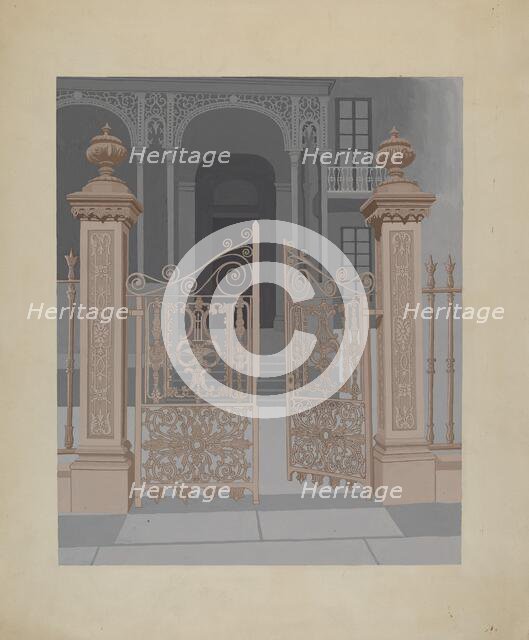 Cast Iron Gate, c. 1936. Creator: Joseph L. Boyd.