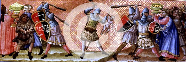 Miniature in 'Codex Justinian Institutiones Feudorum et Alia', illuminated manuscript, c. 1300, w…