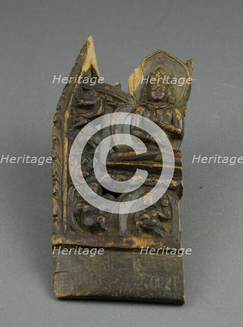 Fragment Depicting a Tathaghata, 12th century. Creator: Unknown.