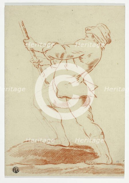 Boy Holding Staff, n.d. Creator: Andrea Lilio.