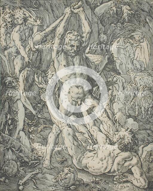 Hercules and Cacus, 1588. Creator: Hendrik Goltzius.