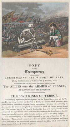 The Two Kings of Terror, November 1813., November 1813. Creator: Thomas Rowlandson.