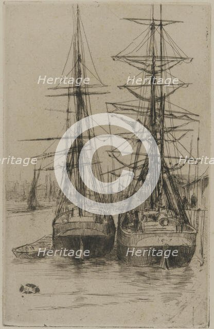 The Two Ships, 1875. Creator: James Abbott McNeill Whistler.