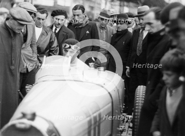 Achille Varzi in a Bugatti T51, winner of the Monaco Grand Prix, 1933. Artist: Unknown